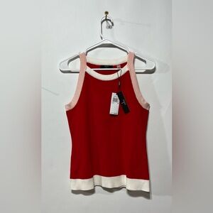 T TAHARI Sleeveless Color Blocked Halter Top Size Medium‎ New With Tags